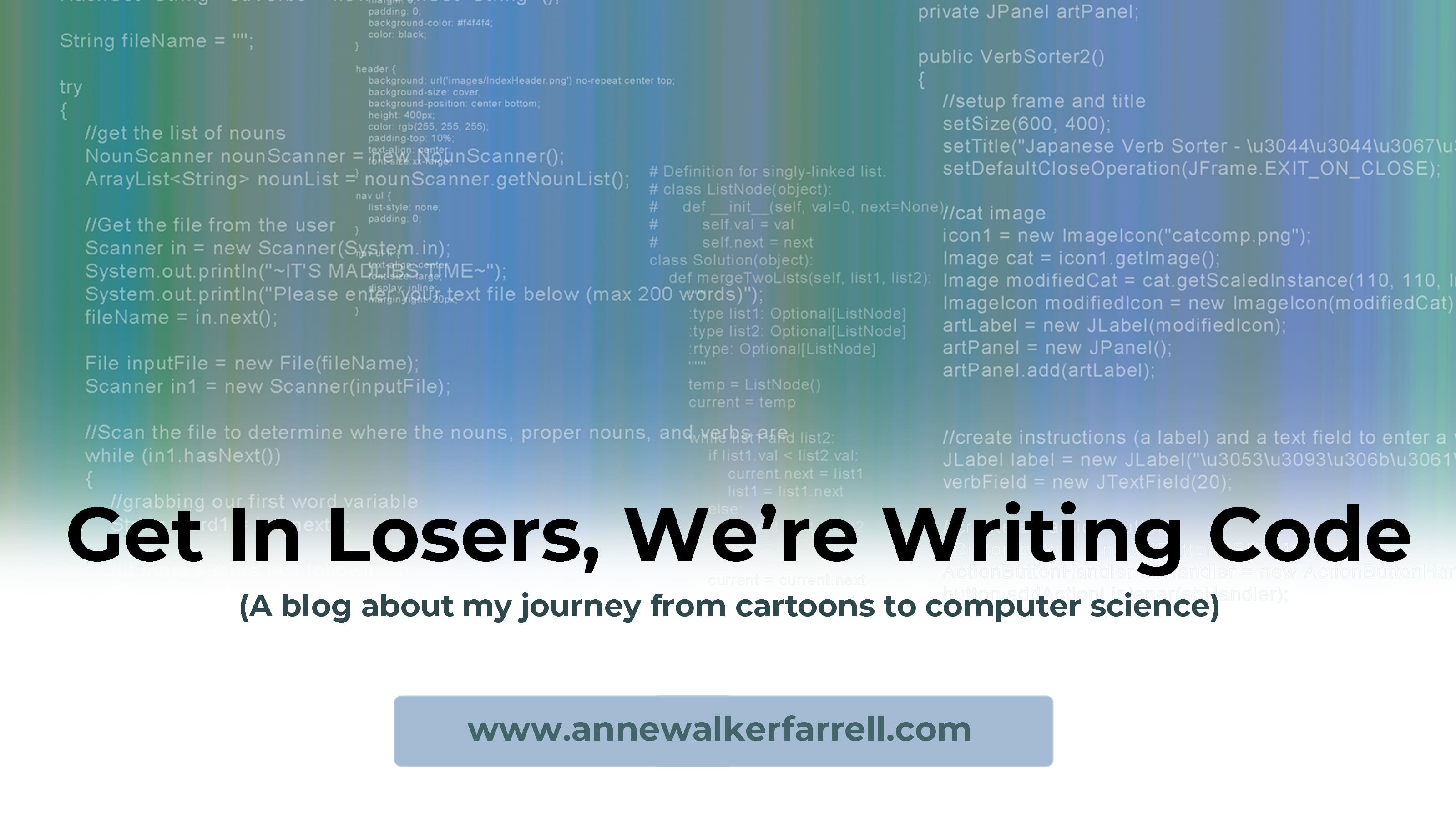 Get In Losers, We're Writing Code (Anne Farrell - portfolio site)