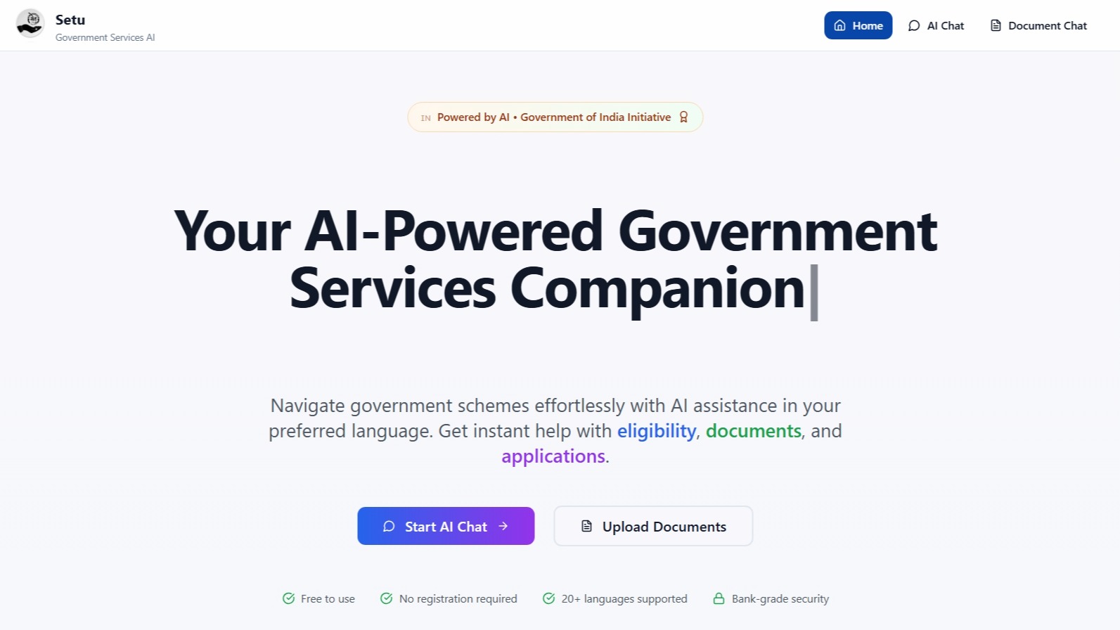 "Setu" - Gov. Scheme Finder - Multilingual AI Assistant