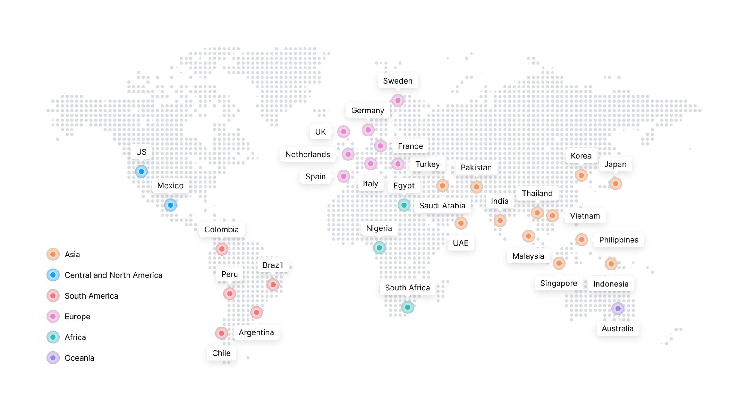 EdgeOne NetworkMap, Deployed Regions