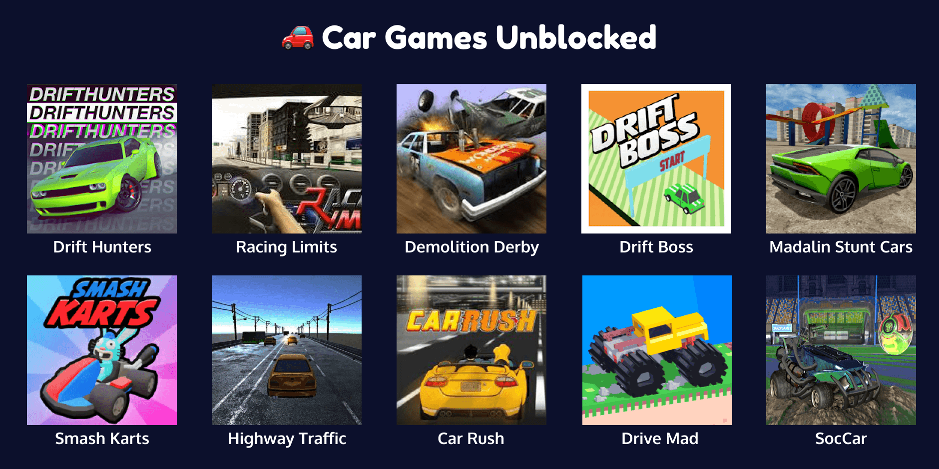 Car Games Unblocked