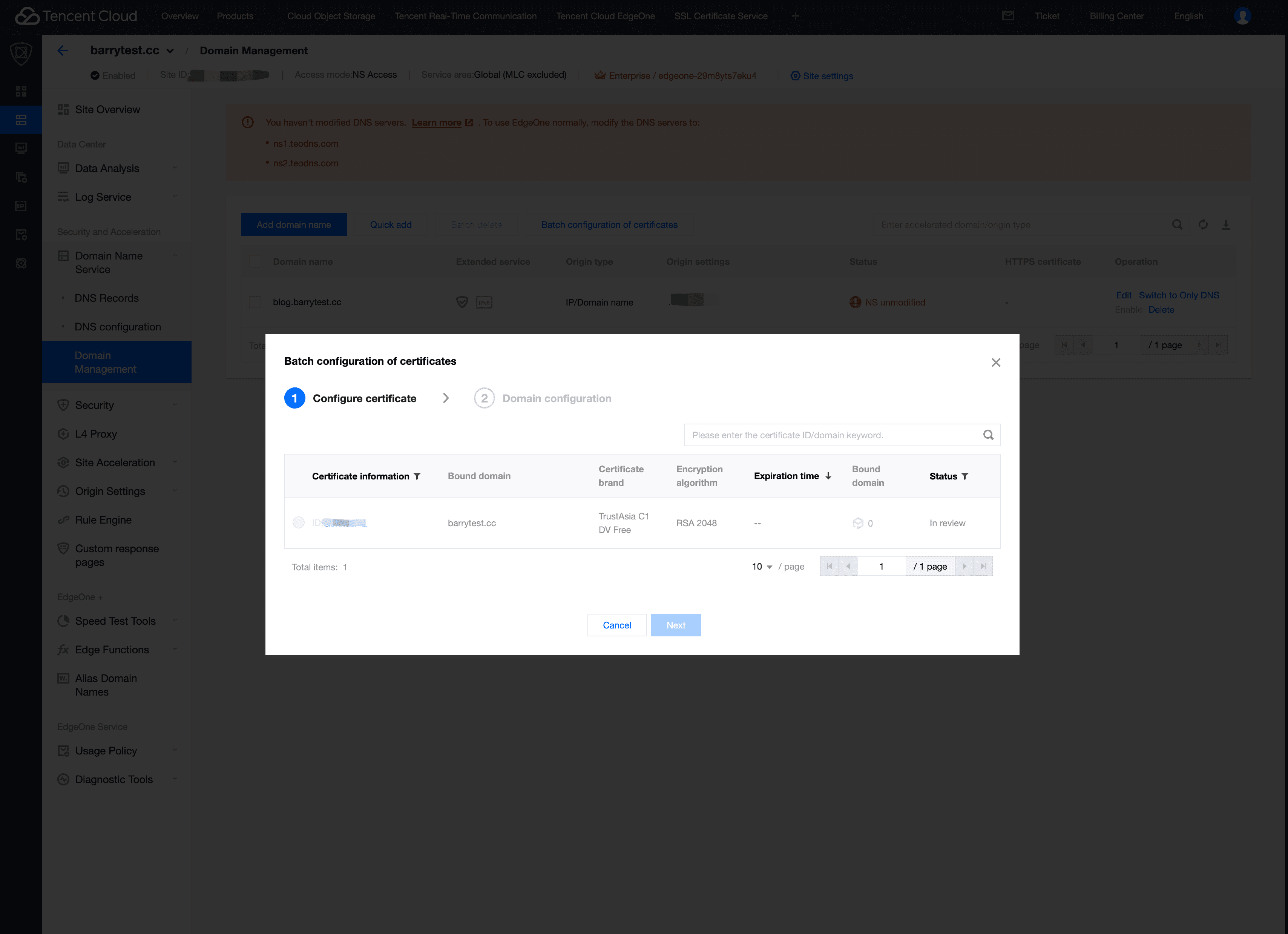 ssl in edgeone