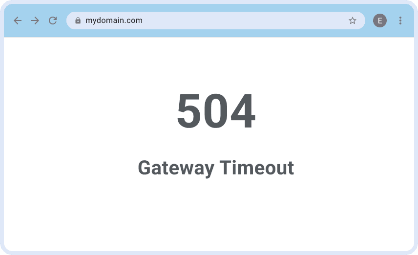 504 gateway timeout