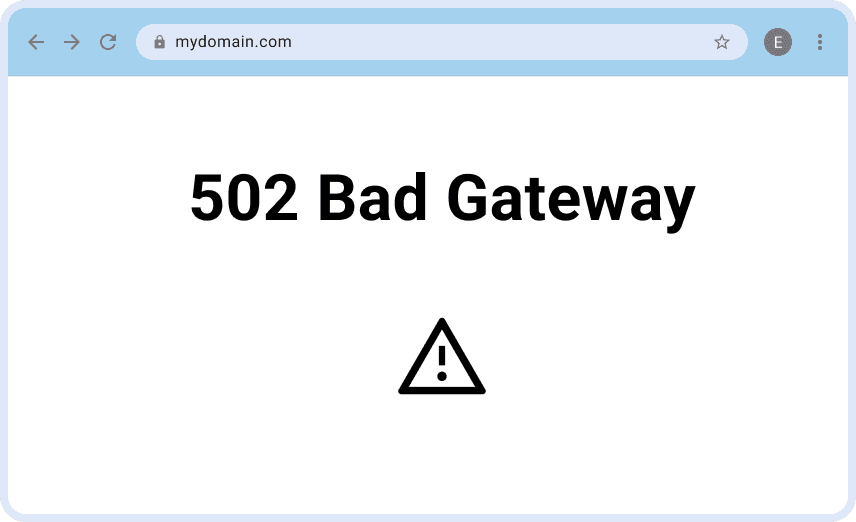 502 Bad Gateway Error