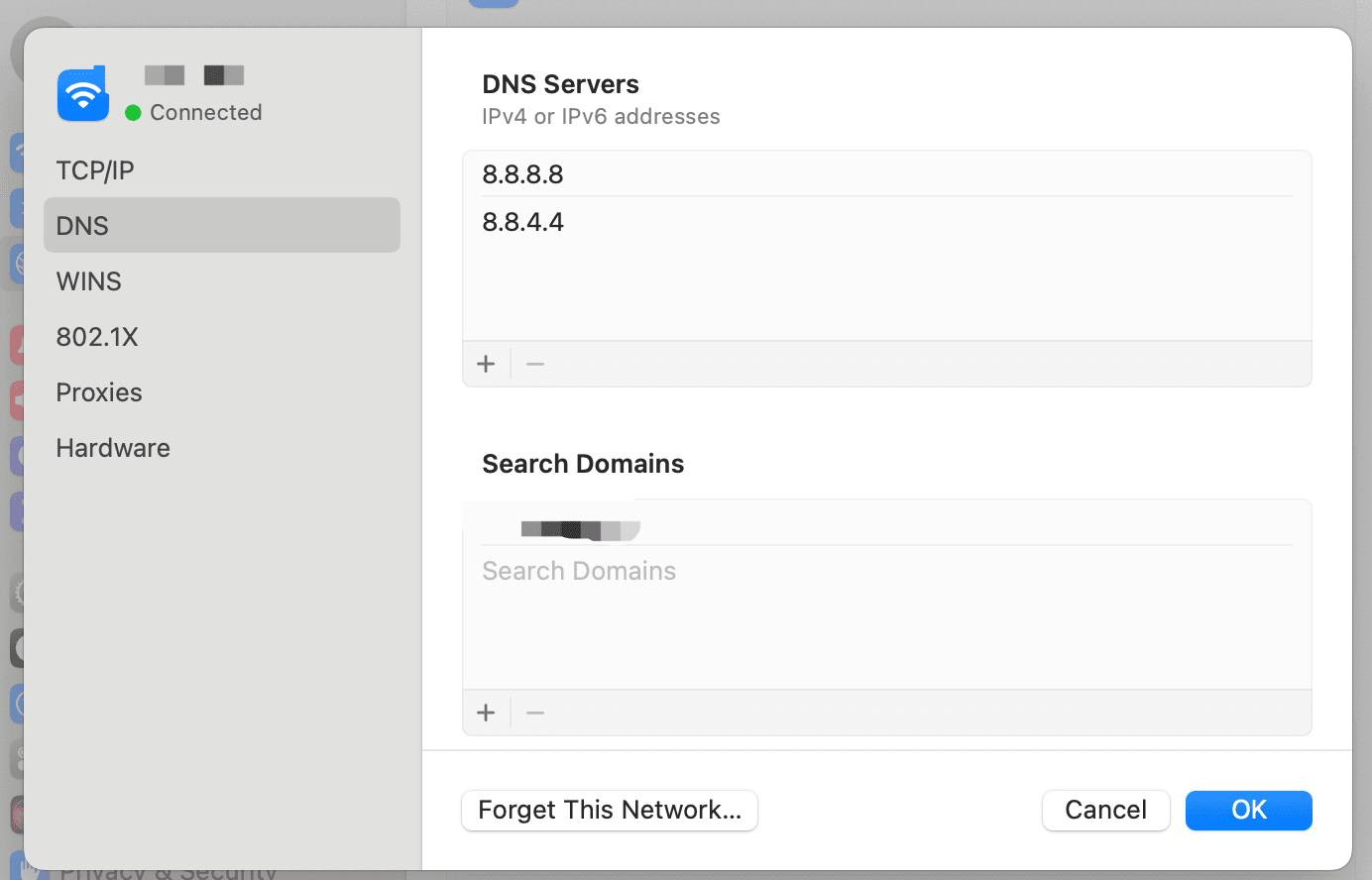 Steps to modify dns settings on mac