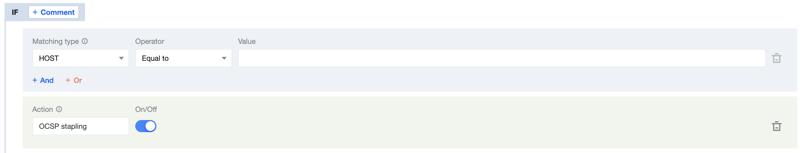 Enabling OCSP Stapling for Specified Domain Names