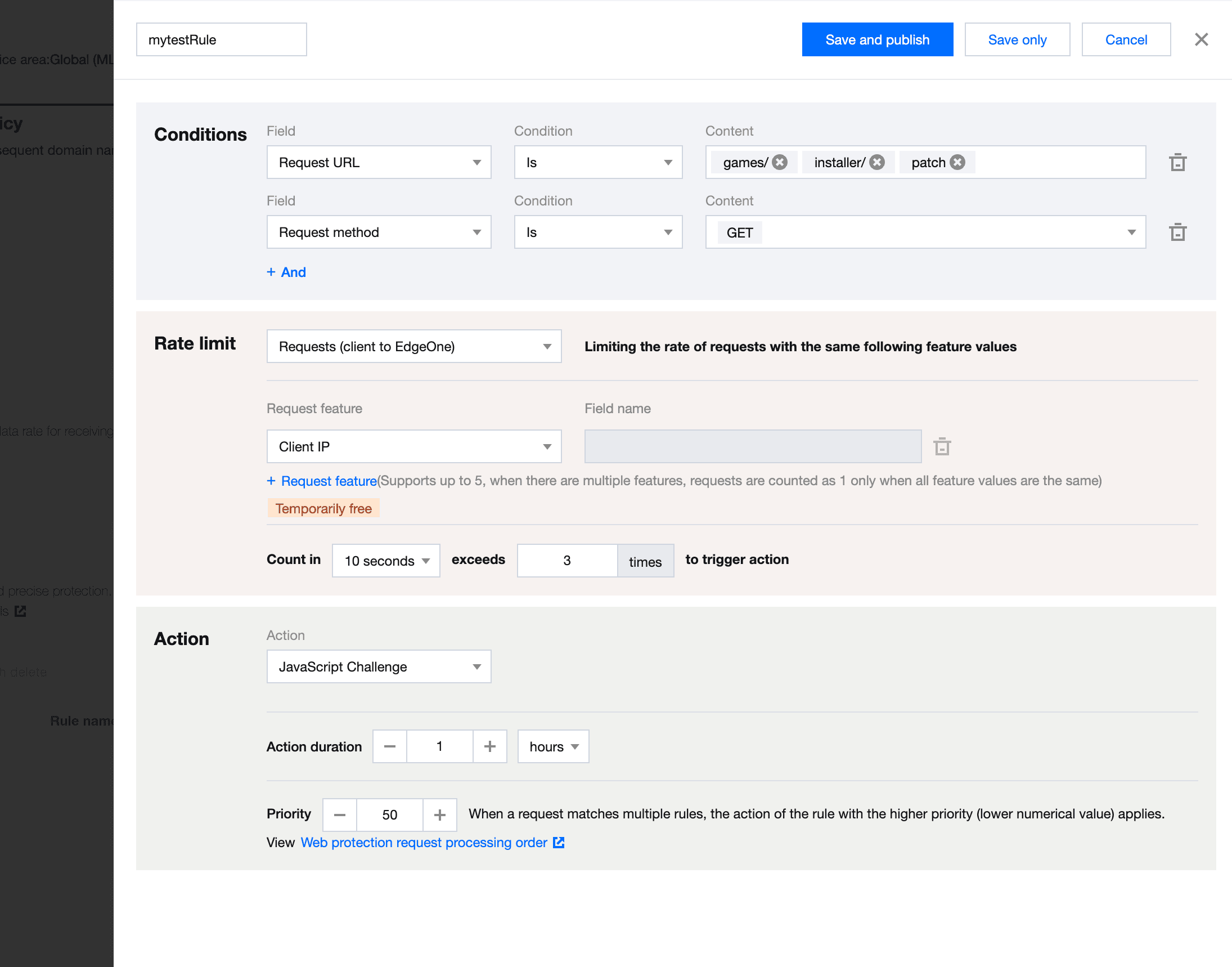 game package rate limiting