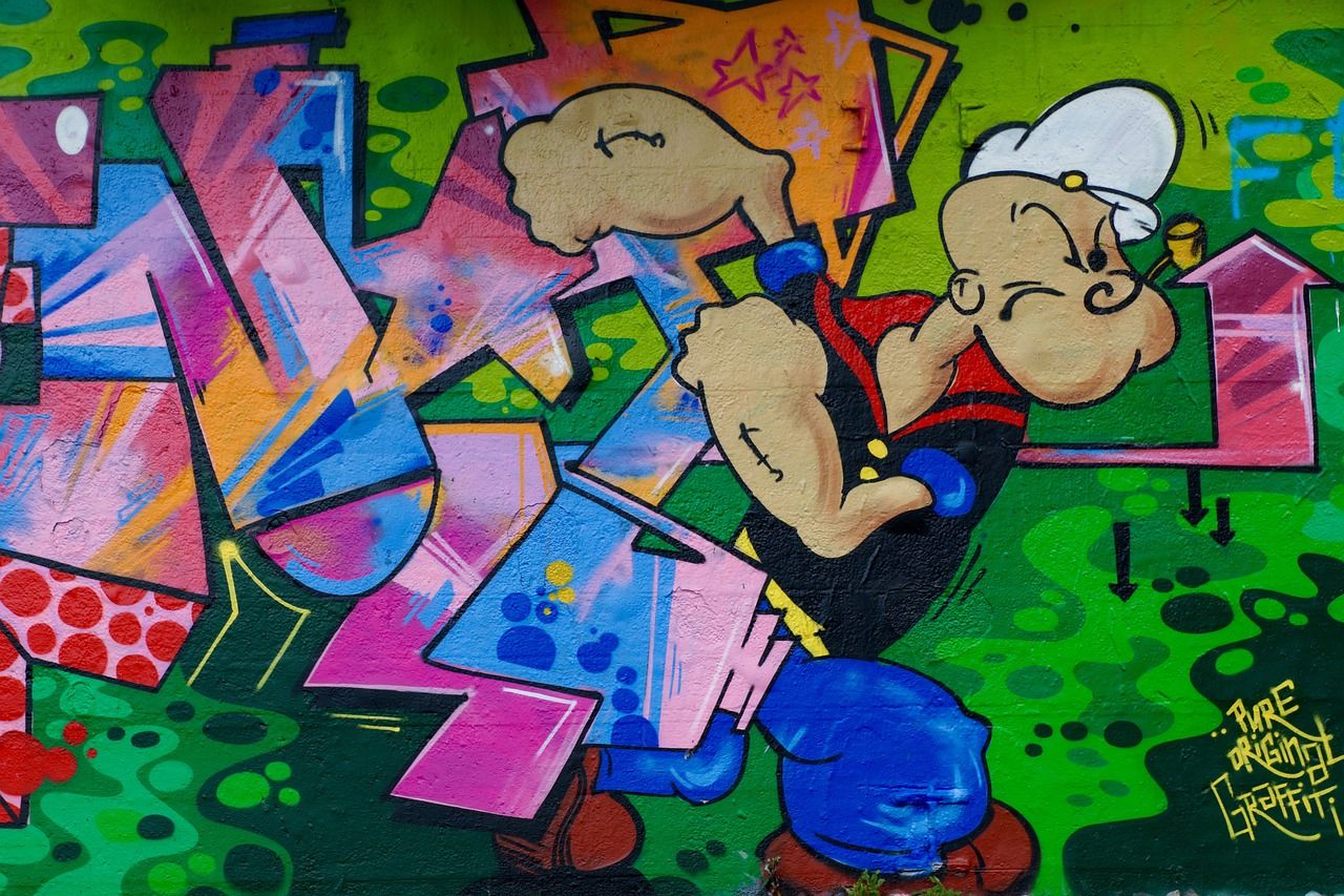 Comic inspiration style graffiti character