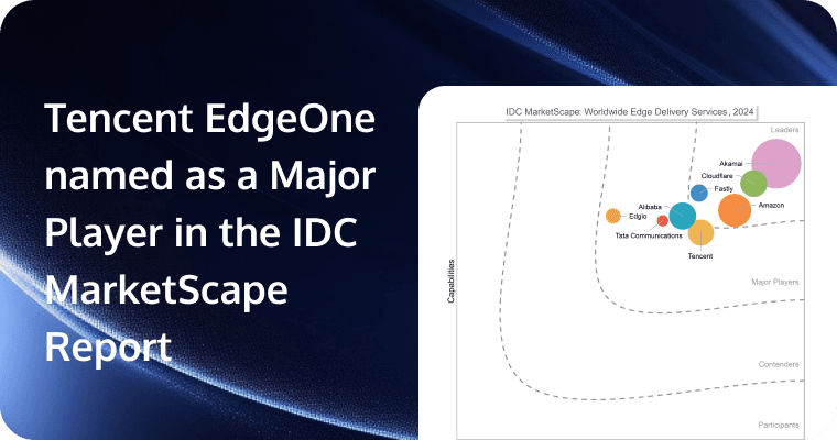 Recognized Again！Tencent EdgeOne Named as a Major Player in IDC MarketScape for Edge Delivery