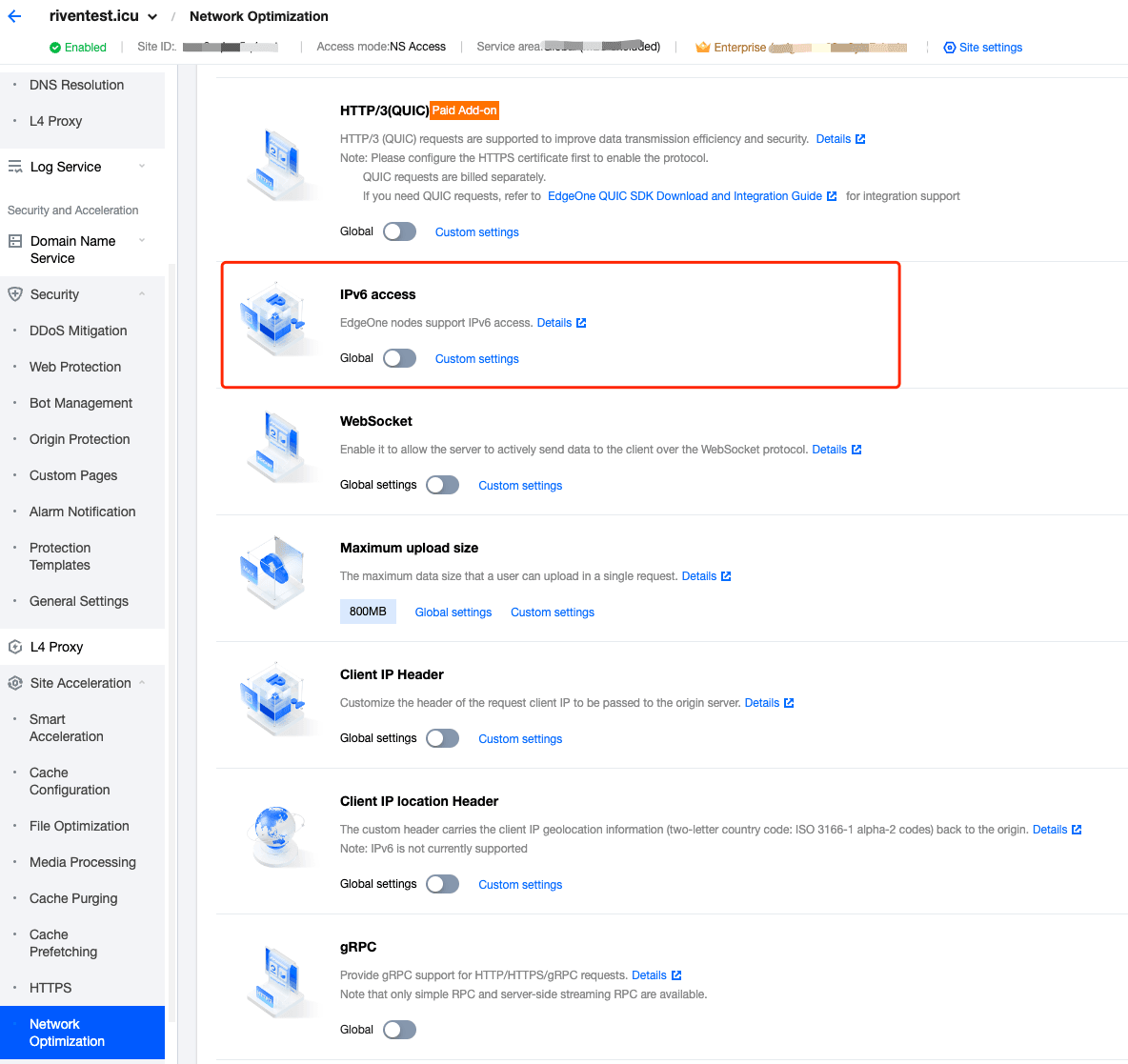 EdgeOne ipv6 support