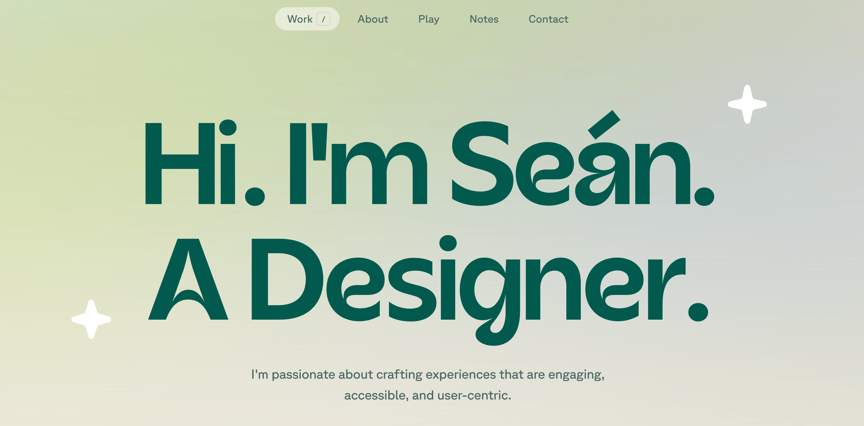 personal website example - seanhalpin