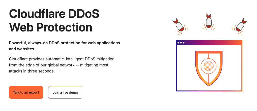 Cloudflare DDoS Web Protection