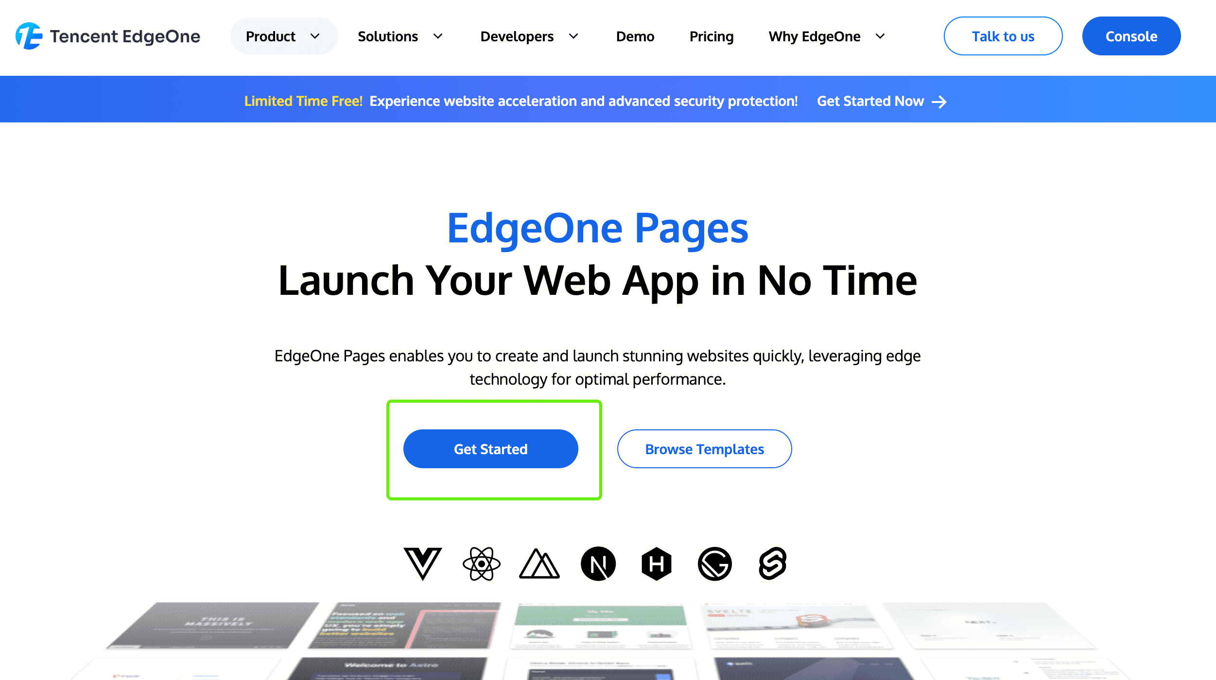 EdgeOne Pages Launch Page